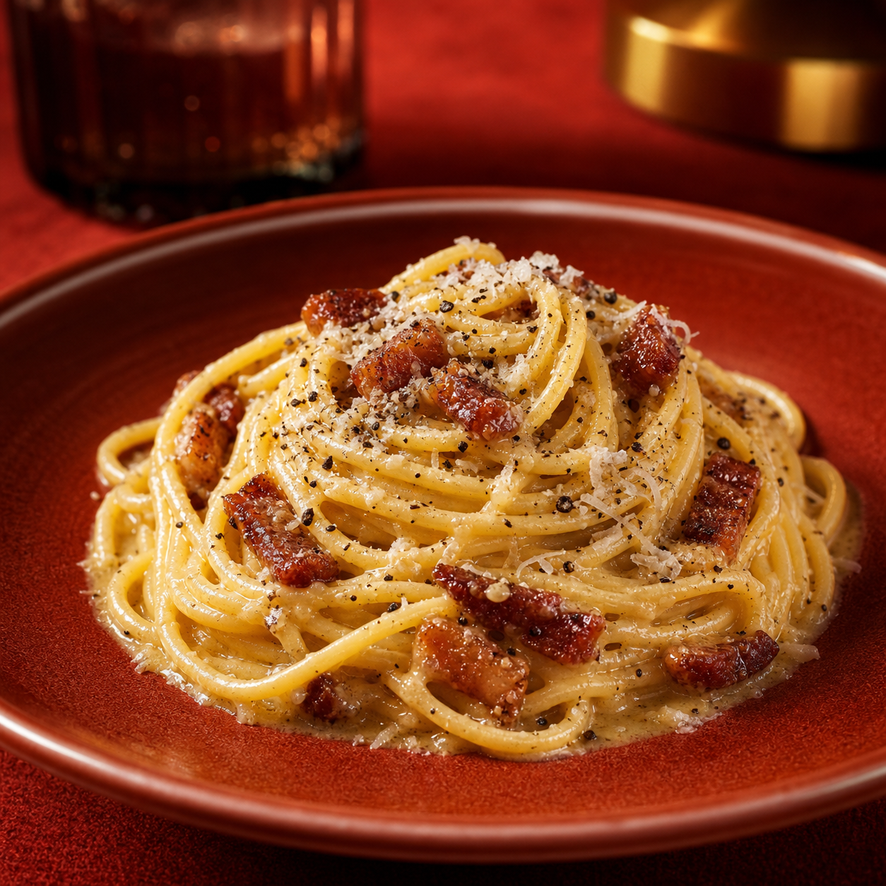 Spaghetti Carbonara at Tomato restaurant, Accra